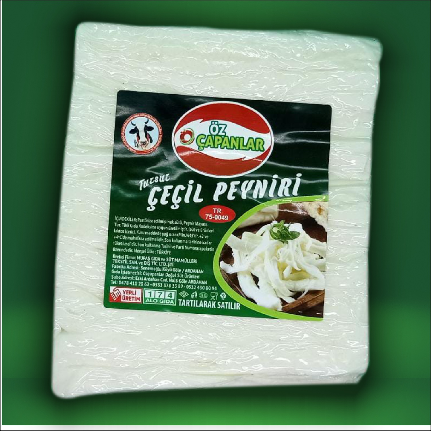 Özçapanlar Tuzsuz Çeçil Peyniri